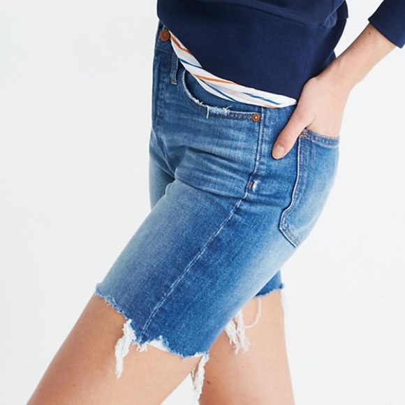 NWT MADEWELL bermuda denim shorts medium wash 28 - Picture 15 of 16
